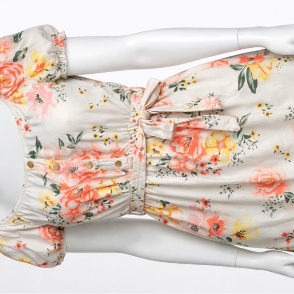 No Boundaries Floral Print Shirt with Button Detail